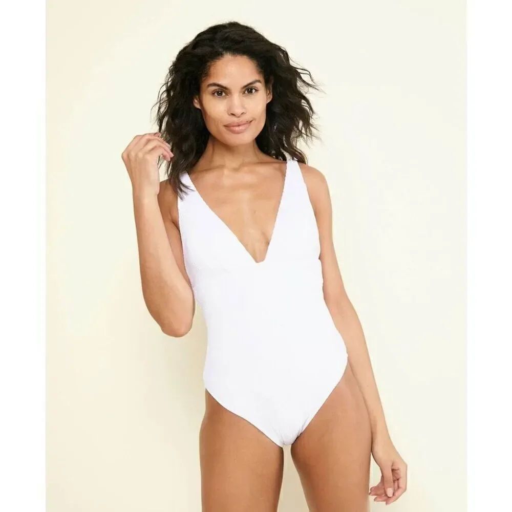 Andie Swim The Sardinia One Piece - Ribbed - White - Classic NEW